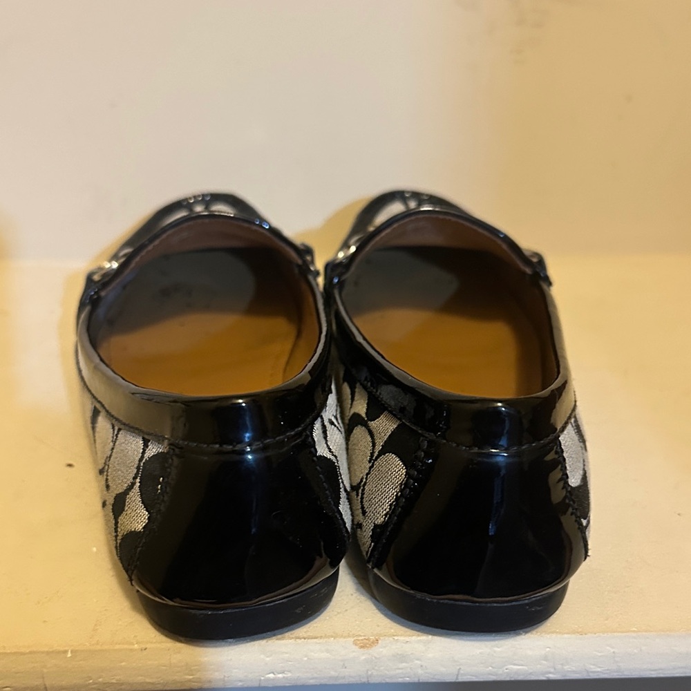 Coach Women's Black and Grey Loafers. Size 10. - Picture 4 of 4